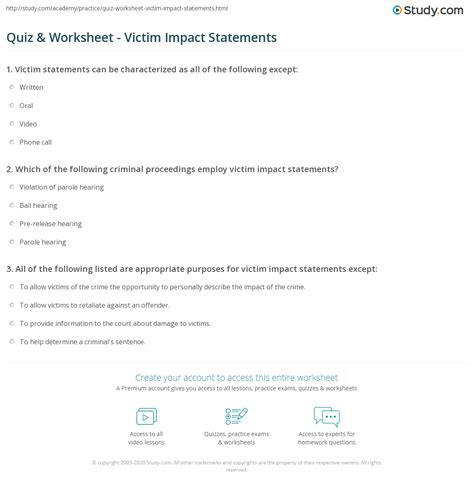 victim impact panel test answers|online victim impact panel answers.